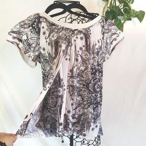 **SOLD** One World Flowing Printed Layered Top